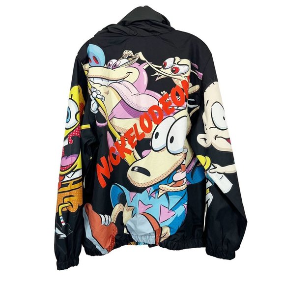 Members Only x Nickelodeon AOP Character Print Full Zip Windbreaker - Mens Large - Picture 4 of 11